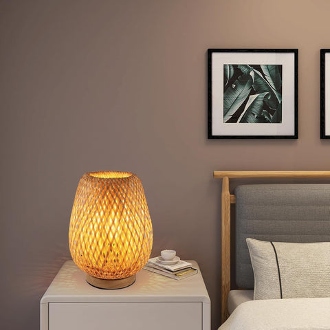 Bambus Tischlampe E27