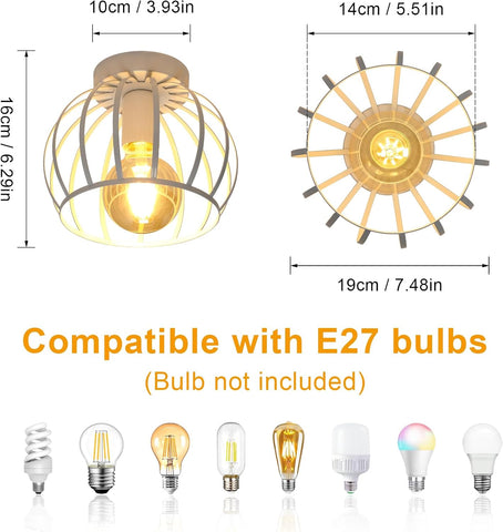 Vintage Industrielle Deckenleuchte