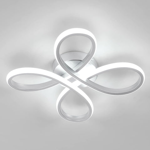 LED-Deckenleuchte 30W Blumenform Silber