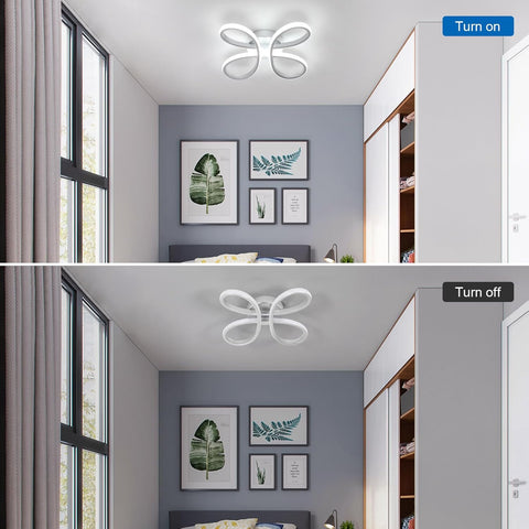 LED-Deckenleuchte 30W Blumenform Silber