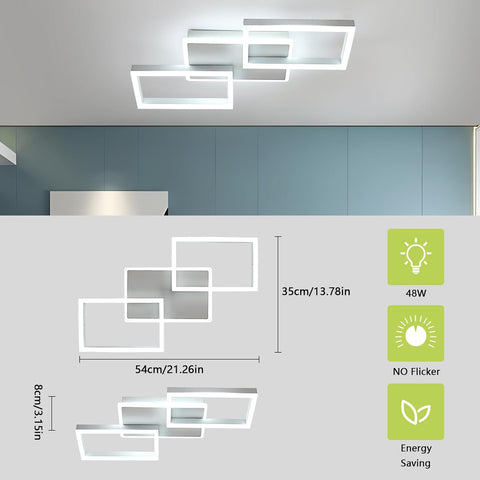 Moderne Quadratische LED Deckenleuchte 46W