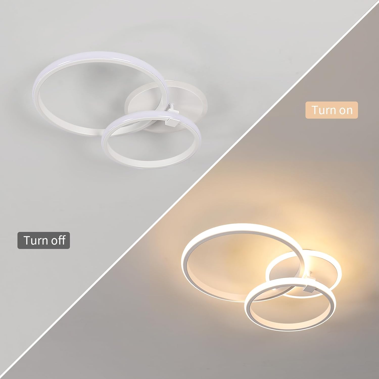 Moderne LED-Deckenleuchte 42W Rund Warmweiß