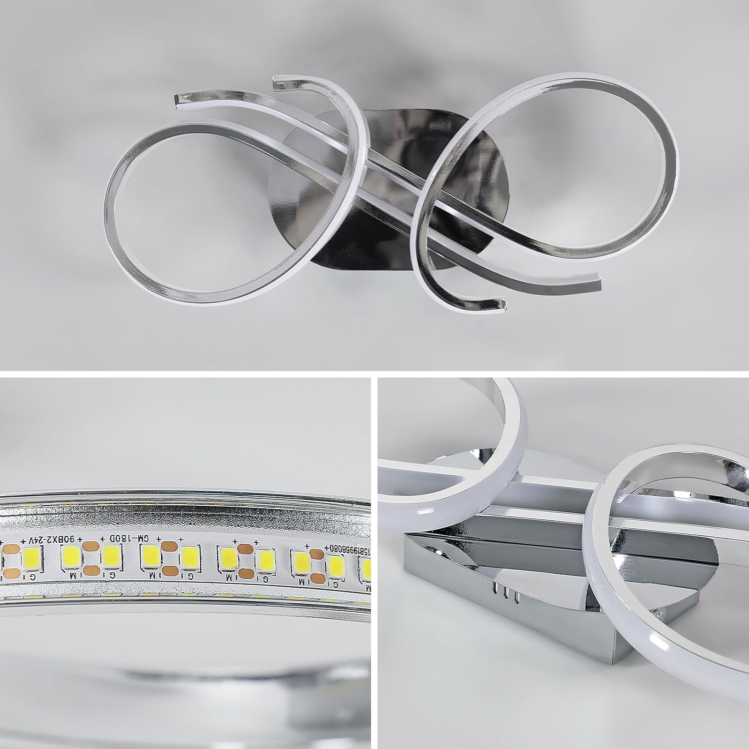 Moderne LED Deckenleuchte Doppelring
