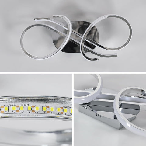 Moderne LED Deckenleuchte Doppelring