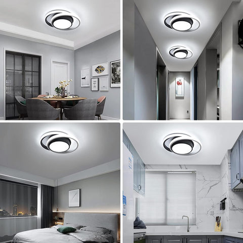 Moderne LED Deckenleuchte mit Doppelkreis 32W