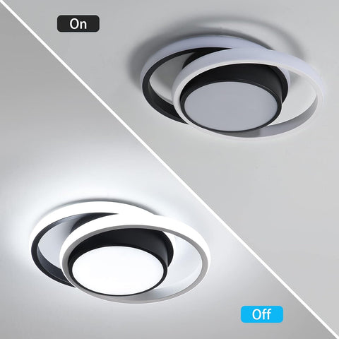 Moderne LED Deckenleuchte mit Doppelkreis 32W