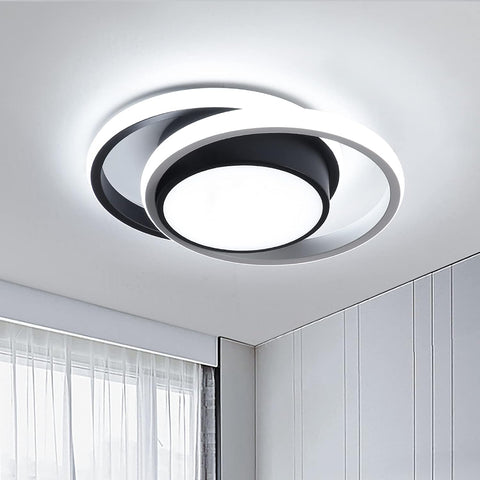 Moderne LED Deckenleuchte mit Doppelkreis 32W