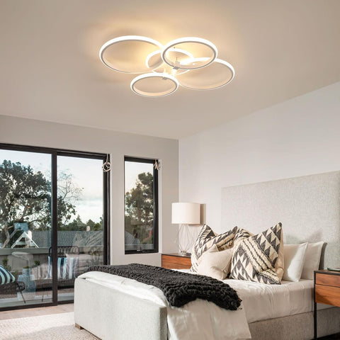 Moderner LED-Deckenleuchte mit 4 Ringen, 39W