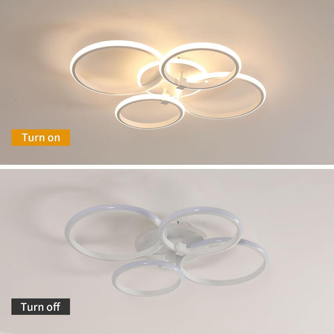 Moderner LED-Deckenleuchte mit 4 Ringen, 39W