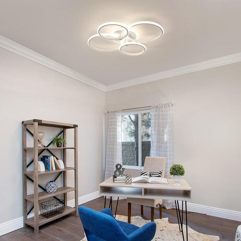 Moderner LED-Deckenleuchte mit 4 Ringen, 39W
