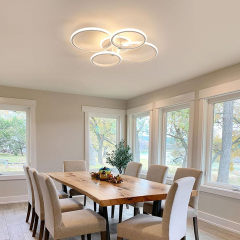 Moderner LED-Deckenleuchte mit 4 Ringen, 39W