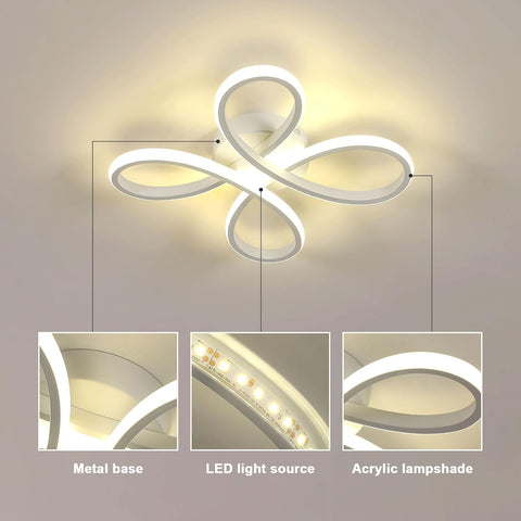 Moderne LED-Deckenleuchte 30W im Blumen-Design