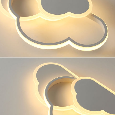 LED-Deckenleuchte, Heimdekor-Deckenbeleuchtung, 36 W weißer Acryl-Kronleuchter, Wolkenform-Deckenlampe für Schlafzimmer, Wohnzimmer, Esszimmer, 3000 K warmes Licht