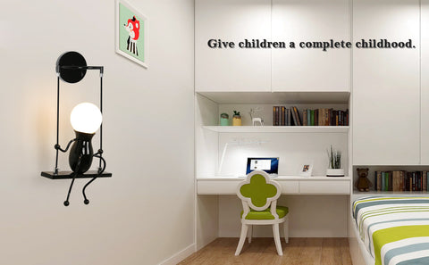 LED-Innenwandleuchte, Nachttischlampe für Kinder, kreative Innenwandleuchte, geeignet für Schlafzimmer, Wohnzimmer, Flur, E27, Glühbirne nicht enthalten, 220 V, IP20