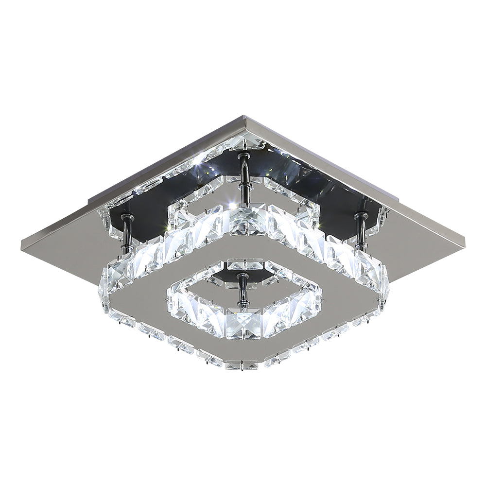 Plafonnier LED en cristal Lampe de plafond moderne 12W 6500K