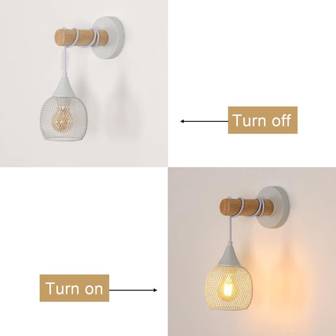 Kreative Laternenförmige Wandlampe, weiß, Metall, E27-Sockel (keine Glühbirne), für Schlafzimmerkorridor
