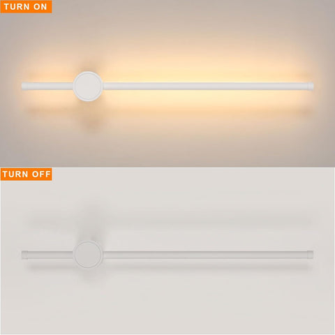 Stabförmige LED-Wandleuchte aus Aluminium, Weiß, 60 cm, Warmweiß, 12 W, für Wohnzimmer