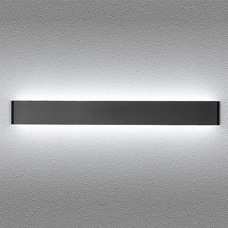 Moderne LED-Wandleuchte aus Aluminiummetall Schwarz, 91 cm, Beleuchtung, weißes Licht, 30 W, für Wohnzimmer