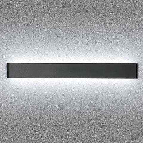 Moderne LED-Wandleuchte aus Aluminiummetall Schwarz, 91 cm, Beleuchtung, weißes Licht, 30 W, für Wohnzimmer