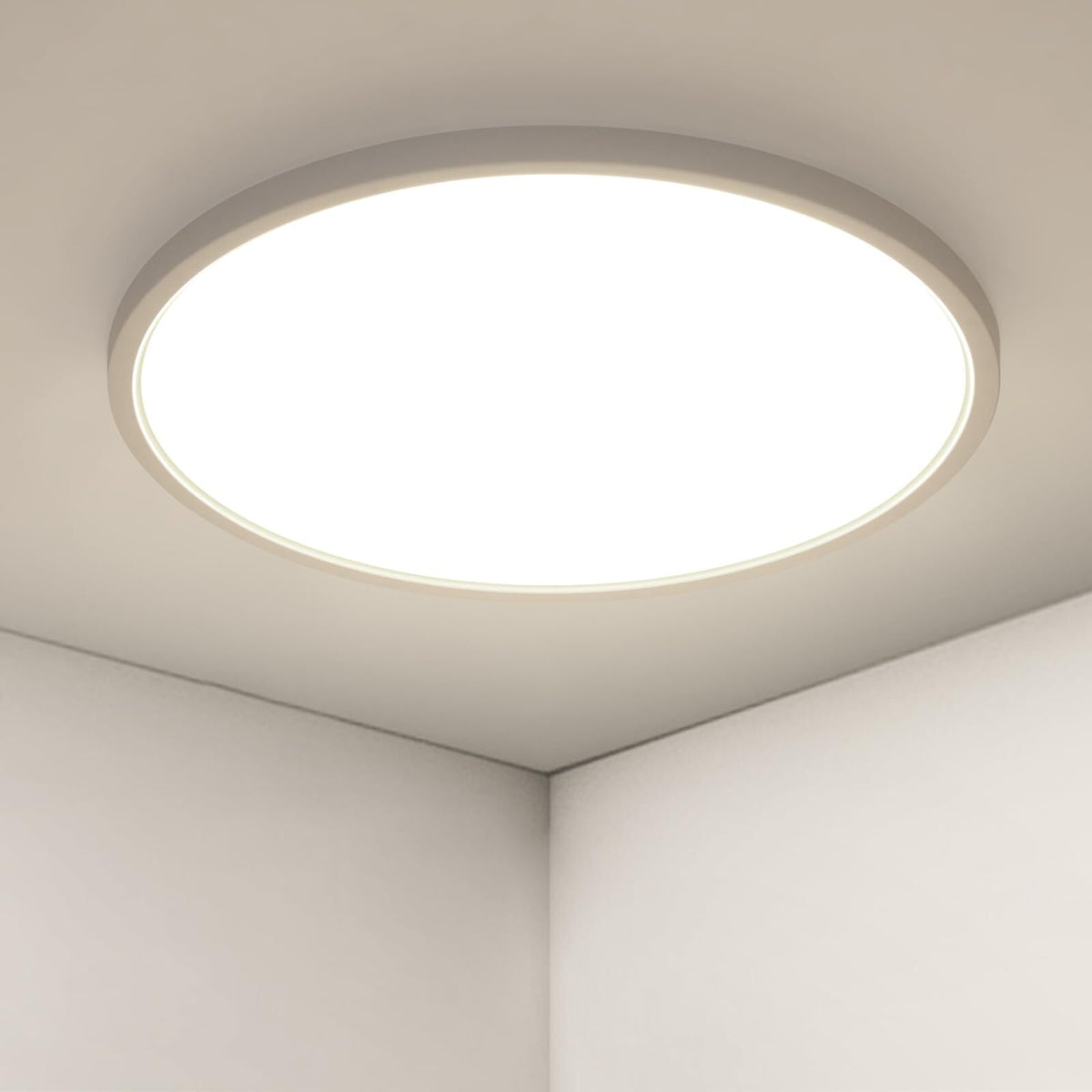 Ultradünne LED-Deckenleuchte, weiß rund * 40 cm, 36 W, 5000 K neutralweißes Licht, PVC, dreifacher Schutz für Schlafzimmer, Badezimmer