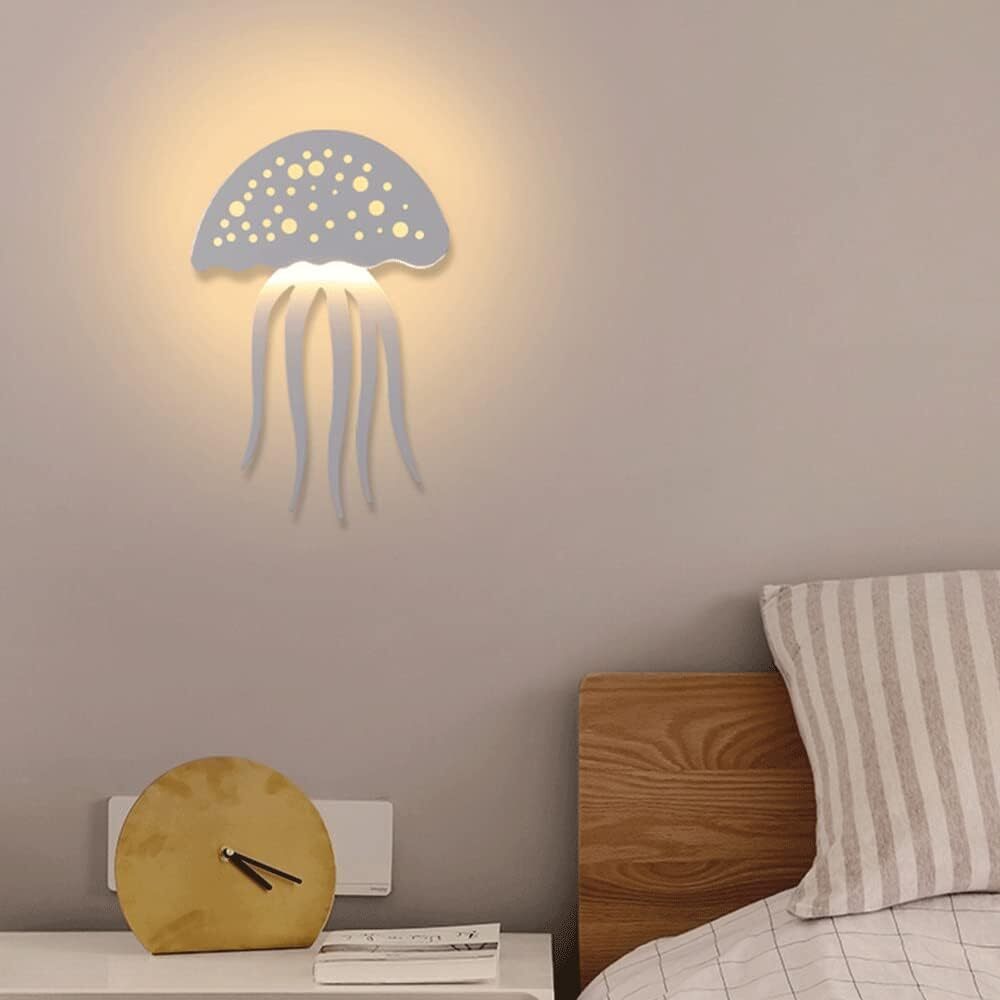 Applique Murale Méduse Blanche 32*21*4cm  9W Lumière Chaude Adaptée