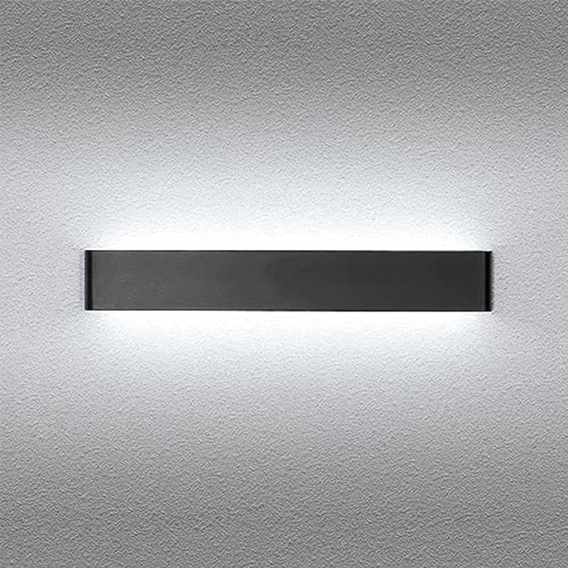 Moderne LED-Wandleuchte aus Aluminiummetall, Schwarz, 61 cm, Beleuchtung, weißes Licht, 18 W, Lampe für Wohnzimmer und Schlafzimmer