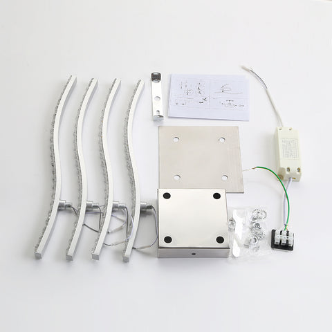 Moderne Kristall-Deckenleuchte Nordic LED Wellenform Deckenleuchte Wohnzimmer Schlafzimmer Esszimmer Restaurant Hotel Home Decor