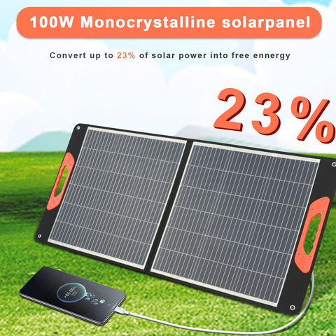 Tragbares Solarpanel für Kraftwerk, 20 V, faltbares Solarladegerät für Outdoor-Camping-Van-Reisen