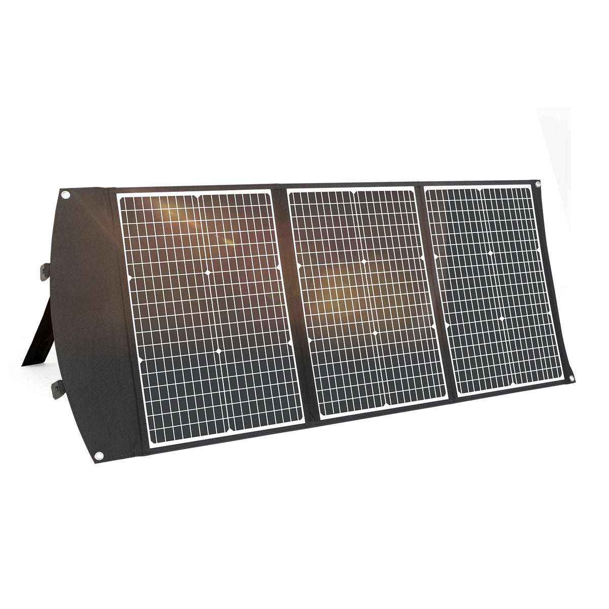 100 W monokristallines tragbares faltbares Solarpanel-Set mit 3 USB-Anschlüssen für den Außenbereich