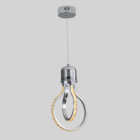 Moderner Kronleuchter, LED-Kristall-Deckenleuchte 21 W, 3000 K, Aluminium-Pendelleuchte für Schlafzimmer, Küche, Esszimmer, Bar, Theke, Korridor, Ausstellungshalle, höhenverstellbar
