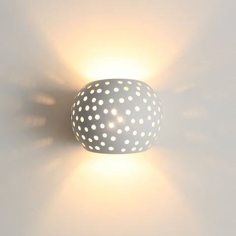 Moderne Wandleuchte weiß Gips Wandleuchte LED Wandleuchte 5W warmweiße Beleuchtung für Treppe im Schlafzimmer Wohnzimmer Korridor