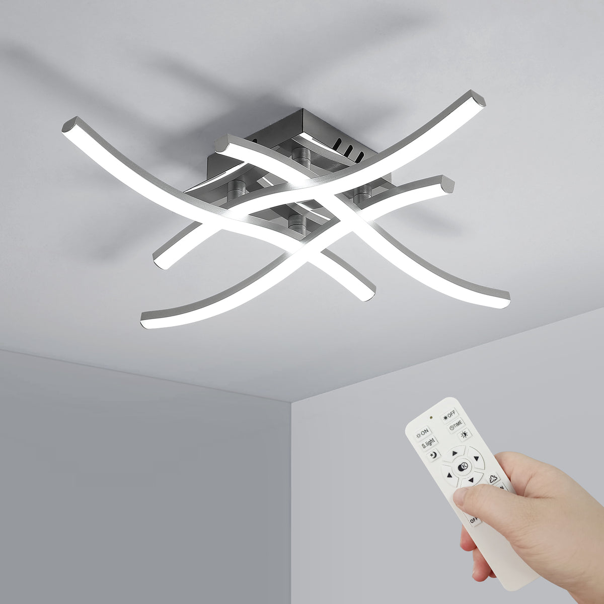 Plafonnier LED à Intensité Variable,Lumière de Plafond Moderne 24W