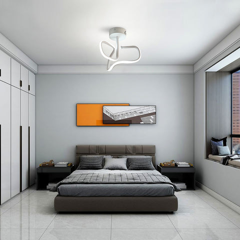 16W LED-Deckenleuchte, moderne kreative Metall-Acryl-Design-Deckenleuchte aus Aluminium, 6000K weiße Deckenleuchte, moderne LED-Deckenleuchte für Wohnzimmer, Schlafzimmer, Küche