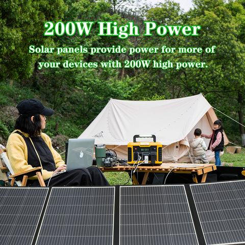 200-W-Solarpanel – monokristalline Leistung, DC 20 V/10 A oder 39 V/5,12 A Ausgang, 3-lagig