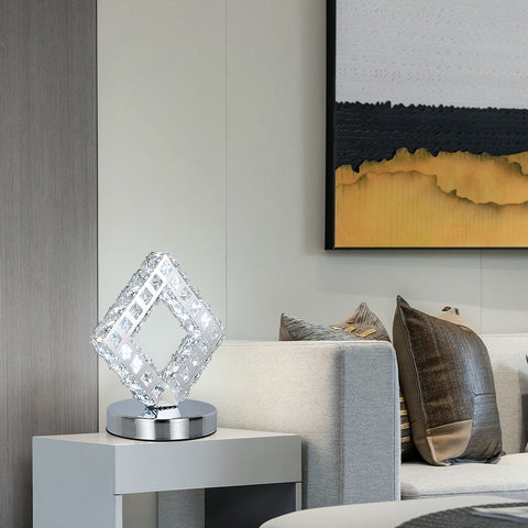 Moderne Kristall-Tischlampe, LED-Kristalllampe, 6000K weißes Licht.