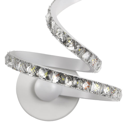 Kristall-Wandleuchte, 18 W LED-Innenwandleuchte, nordische Kristall-Wandleuchte, Dekoration für Schlafzimmer, Nachttisch, Kaltweiß