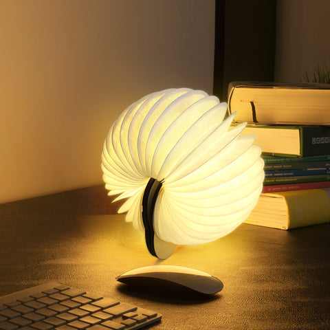 Goeco LED-Klappbuchlampe, Cartoon Panda Mehrfarbige Nachtlichter, wiederaufladbare USB-Klappbuchlampe für