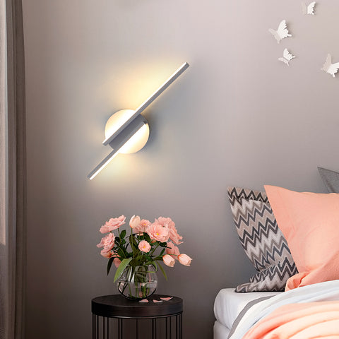 LED-Wandleuchte für den Innenbereich, moderne Wandleuchte, Aluminium-Wandleuchte für Wohnzimmer, Flur, Badezimmer, Treppe, Nachtlicht (weiß), 3000 K warmes Licht