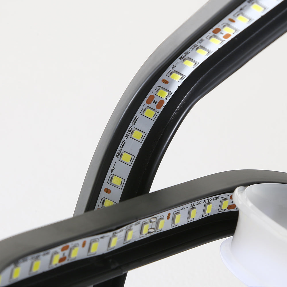 Moderne LED-Deckenleuchte 24 W, 2 schräge, quadratische Deckenleuchten aus Aluminium, Deckenleuchte aus schwarzem Metall, für Flur, Eingangsbereich, Balkon, kaltweißes Licht/6500 K 