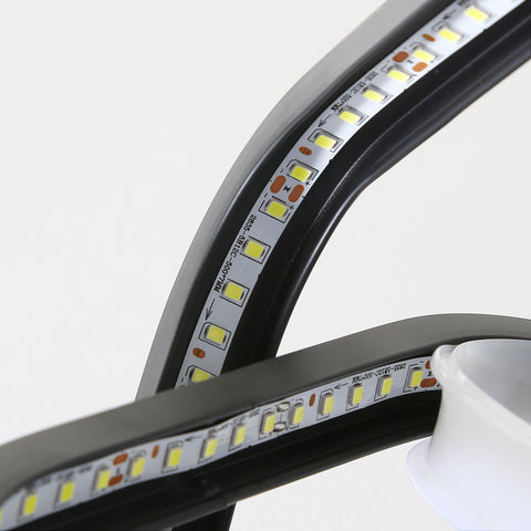 Moderne LED-Deckenleuchte 24 W, 2 schräge, quadratische Deckenleuchten aus Aluminium, Deckenleuchte aus schwarzem Metall, für Flur, Eingangsbereich, Balkon, kaltweißes Licht/6500 K 