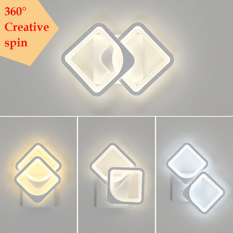 Wandleuchte für den Innenbereich, 21 W, LED-Wandleuchte, umwandelbare Form, für Innentreppen, Wohnzimmer, Schlafzimmer, dimmbar 3000 K/4000 K/6500 K
