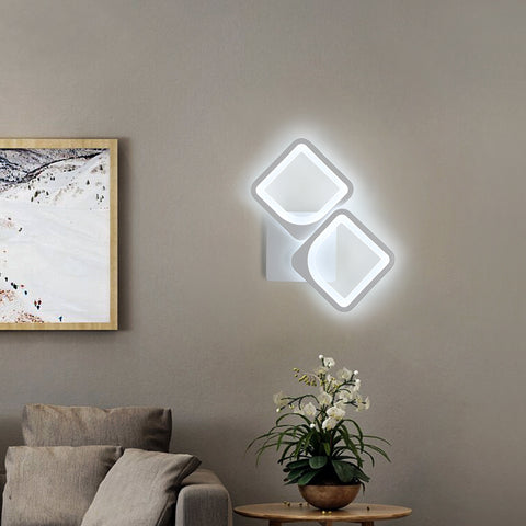 Wandleuchte für den Innenbereich, 21 W, LED-Wandleuchte, umwandelbare Form, für Innentreppen, Wohnzimmer, Schlafzimmer, dimmbar 3000 K/4000 K/6500 K