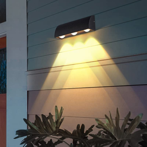 Außenwandleuchte LED Wandleuchte Warmweiß 3000K Wasserdicht IP65 Für Eingang Korridor Hof Garten Terrasse Balkon Garage Schwarz 