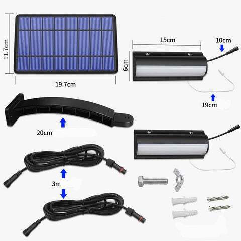 Bewegungsmelder-Solarleuchte für den Außenbereich, wasserdichte IP65-Solarwandleuchte mit Fernbedienung