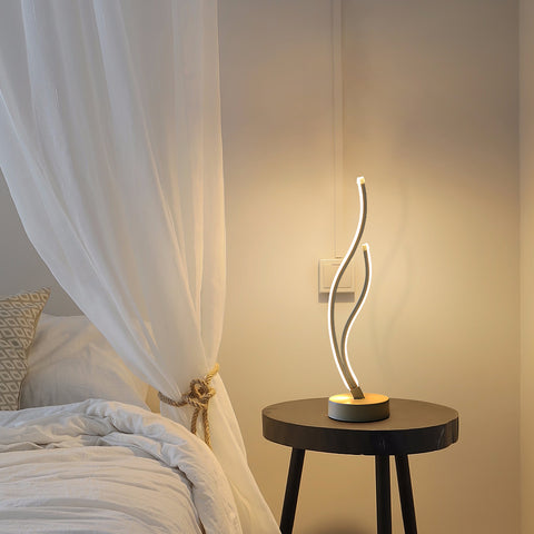LED-Tischlampe, minimalistische Acryl-Tischlampe, LED-Metall-Designer-Tischlampe, Wellen-Schlafzimmer, sanfte Beleuchtung, LIGHTING Eye