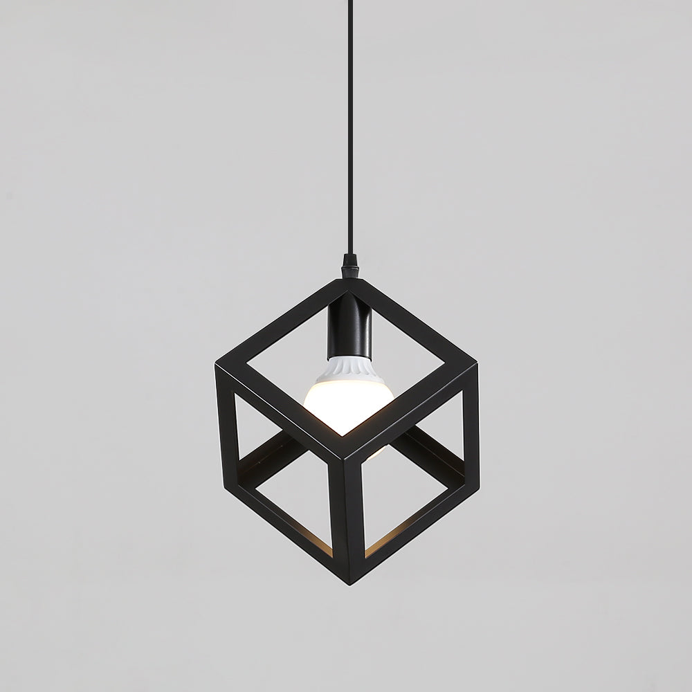 Lustre Suspensions Vintage Industrielle E27 Noir