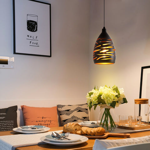 Moderne LED-Pendelleuchte, industrieller hohl geschnitzter Kronleuchter, Metallkäfig-Deckenleuchte, schwarze Schirm-Pendelleuchte, E27-Lampe für Wohnzimmer, Küche, Flur, Restaurant, Loft, Café, Bar