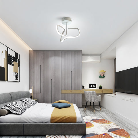 16W LED-Deckenleuchte, moderne kreative Metall-Acryl-Design-Deckenleuchte aus Aluminium, 6000K weiße Deckenleuchte, moderne LED-Deckenleuchte für Wohnzimmer, Schlafzimmer, Küche