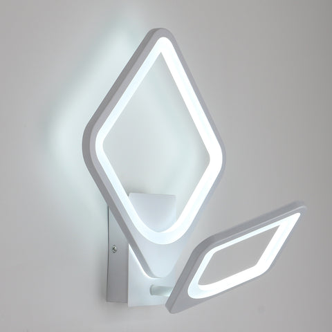 32 W Innenwandleuchte, weiße LED-Wandleuchte, quadratisch drehbar, für Innentreppen, Wohnzimmer, Schlafzimmer