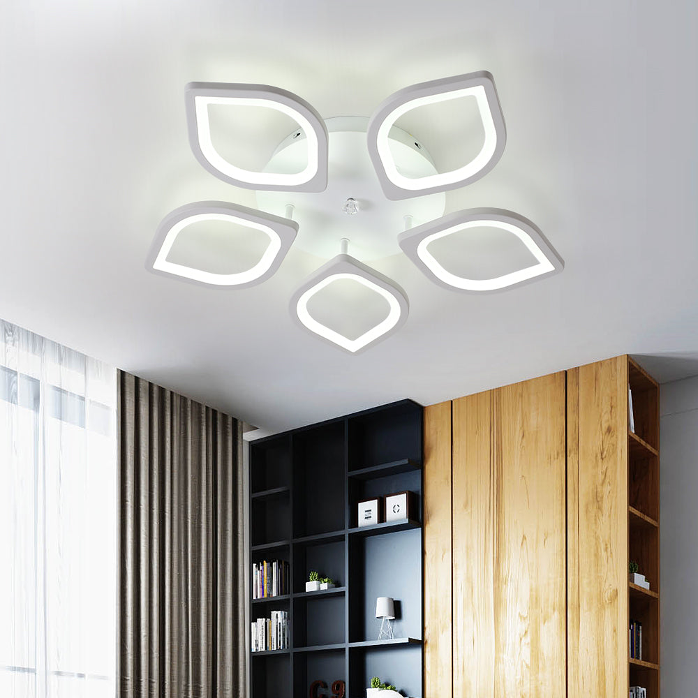 LED-Deckenleuchte, Deckeneinbauleuchte, moderne LED-Deckenleuchte für Wohnzimmer, Schlafzimmer, Durchmesser 60 cm, Kaltweiß/60 W 
